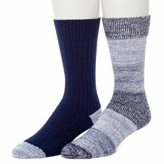 Men's ClimateSmart by Cuddl Duds 2-Pack Colorblock Crew Socks Navy Men's ClimateSmart By Cuddl Duds 2-Pack Colorblock Crew Socks Navy -Cuddl Duds shop unnamed file 2452
