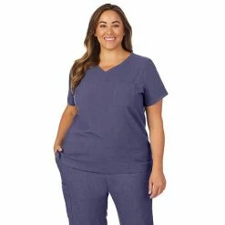 Plus Size Cuddl Duds® Scrubs Classic V-Neck Top Cameo Pink Heather 18 Plus Size Cuddl Duds® Scrubs Classic V-Neck Top Cameo Pink Heather -Cuddl Duds shop unnamed file 2470