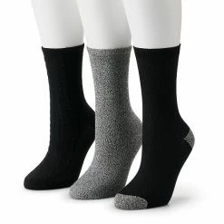 Women's Cuddl Duds® Everyday 3-pack Crew Socks Light Gray -Cuddl Duds shop unnamed file 2501