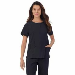 Petite Cuddl Duds® Scrubs Top With 2 Pockets Navy Heather 14 Petite Cuddl Duds® Scrubs Top With 2 Pockets Navy Heather -Cuddl Duds shop unnamed file 2507