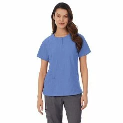 Petite Cuddl Duds® Scrubs Top With 2 Pockets Navy Heather 16 Petite Cuddl Duds® Scrubs Top With 2 Pockets Navy Heather -Cuddl Duds shop unnamed file 2509