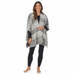 Women's Cuddl Duds® Double Plush Reversible Wrap Brown Animal 21 Women's Cuddl Duds® Double Plush Reversible Wrap Brown Animal -Cuddl Duds shop unnamed file 252