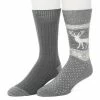 Men's ClimateSmart By Cuddl Duds 2-Pack Deer Fairisle Crew Socks Peacoat Blue