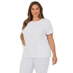 Plus Size Cuddl Duds® Scrubs Henley Top With 2 Pockets Charcoal Heather Gray 14 Plus Size Cuddl Duds® Scrubs Henley Top With 2 Pockets Charcoal Heather Gray -Cuddl Duds shop unnamed file 2542