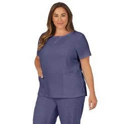 Plus Size Cuddl Duds® Scrubs Henley Top With 2 Pockets Charcoal Heather Gray 16 Plus Size Cuddl Duds® Scrubs Henley Top With 2 Pockets Charcoal Heather Gray -Cuddl Duds shop unnamed file 2544