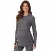 Maternity Cuddl Duds® Stretch Thermal Long Sleeve Hoodie Gray