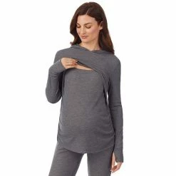 Maternity Cuddl Duds® Stretch Thermal Long Sleeve Hoodie Gray 10 Maternity Cuddl Duds® Stretch Thermal Long Sleeve Hoodie Gray -Cuddl Duds shop unnamed file 2603