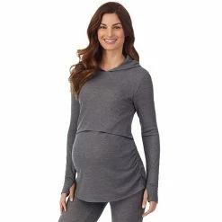 Maternity Cuddl Duds® Stretch Thermal Long Sleeve Hoodie Gray 11 Maternity Cuddl Duds® Stretch Thermal Long Sleeve Hoodie Gray -Cuddl Duds shop unnamed file 2604