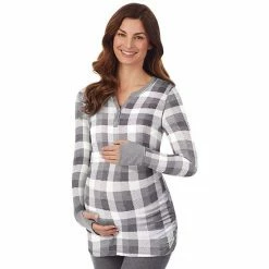 Maternity Cuddl Duds® Stretch Thermal Long Sleeve Splitneck Henley Top Blue 7 Maternity Cuddl Duds® Stretch Thermal Long Sleeve Splitneck Henley Top Blue -Cuddl Duds shop unnamed file 2610