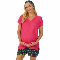 Maternity Cuddl Duds® 3-piece Headband, Pajama Top, & Pajama Boxer Shorts Set Tropical -Cuddl Duds shop unnamed file 2650