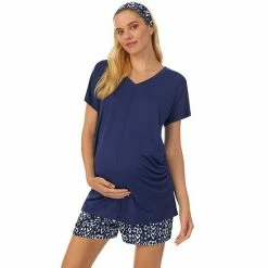 Maternity Cuddl Duds® 3-piece Headband, Pajama Top, & Pajama Boxer Shorts Set Tropical -Cuddl Duds shop unnamed file 2653