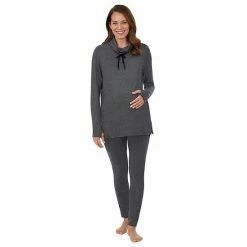 Maternity Cuddl Duds® Ultra Cozy Tunic Charcoal Heather -Cuddl Duds shop unnamed file 2665