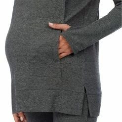 Maternity Cuddl Duds® Ultra Cozy Tunic Charcoal Heather -Cuddl Duds shop unnamed file 2667