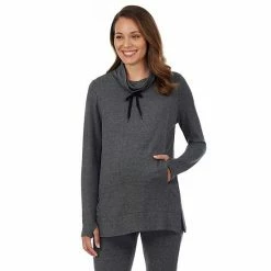 Maternity Cuddl Duds® Ultra Cozy Tunic Charcoal Heather -Cuddl Duds shop unnamed file 2668