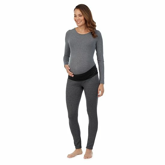 Maternity Cuddl Duds® Ultra Cozy Leggings Charcoal Heather Maternity Cuddl Duds® Ultra Cozy Leggings Charcoal Heather -Cuddl Duds shop unnamed file 2671