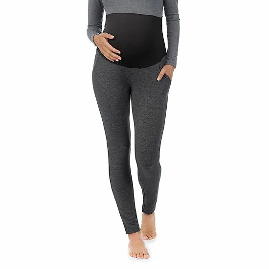 Maternity Cuddl Duds® Ultra Cozy Leggings Charcoal Heather Maternity Cuddl Duds® Ultra Cozy Leggings Charcoal Heather -Cuddl Duds shop unnamed file 2672