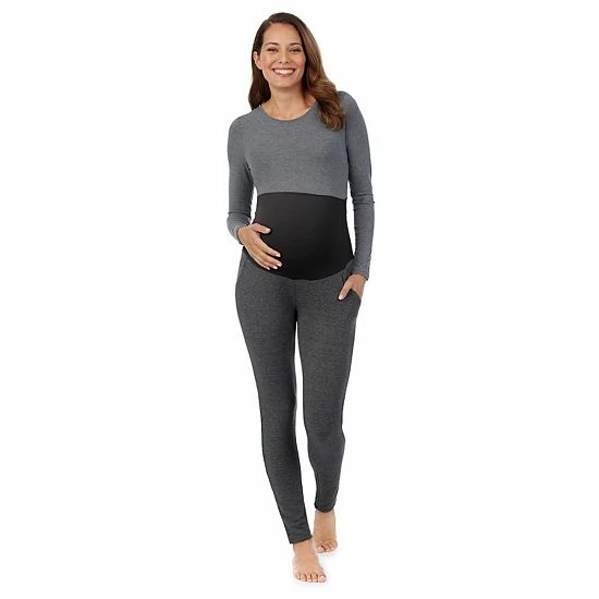 Maternity Cuddl Duds® Ultra Cozy Leggings Charcoal Heather Maternity Cuddl Duds® Ultra Cozy Leggings Charcoal Heather -Cuddl Duds shop unnamed file 2673