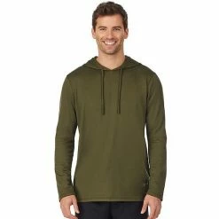 Men's Cuddl Duds® Far-Infrared Enhance Sleep Hoodie Olive -Cuddl Duds shop unnamed file 2683