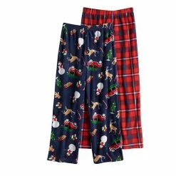 Cuddl Duds Boys 6-16 Cuddle Duds 2-Pack Pajama Pants Blue Plaid -Cuddl Duds shop unnamed file 2688