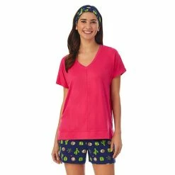 Women's Cuddl Duds® 3-Piece Pajama Top, Pajama Boxer Shorts & Headband Sleep Set Coral Floral 16 Women's Cuddl Duds® 3-Piece Pajama Top, Pajama Boxer Shorts & Headband Sleep Set Coral Floral -Cuddl Duds shop unnamed file 2719