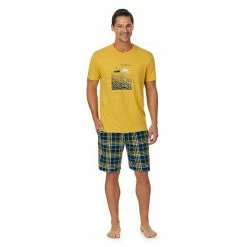 Big & Tall Cuddl Duds® Crewneck Graphic Tee & Sleep Shorts Set El Mar -Cuddl Duds shop unnamed file 2732