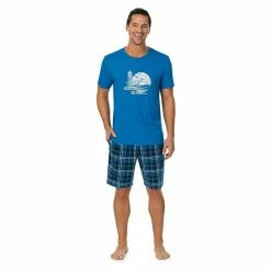 Big & Tall Cuddl Duds® Crewneck Graphic Tee & Sleep Shorts Set El Mar -Cuddl Duds shop unnamed file 2734