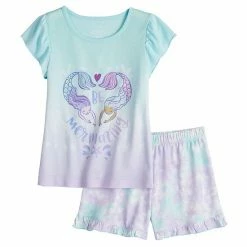 Girls 4-12 Cuddl Duds Top & Shorts Pajama Set Butterfly -Cuddl Duds shop unnamed file 2757