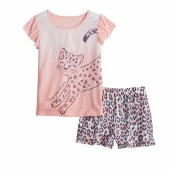 Girls 4-12 Cuddl Duds Top & Shorts Pajama Set Butterfly -Cuddl Duds shop unnamed file 2758