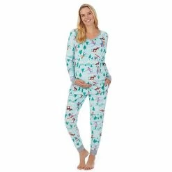 Maternity Cuddl Duds® 2-piece Velour Pajama Top & Pajama Jogger Pants Set Black Moose 4 Maternity Cuddl Duds® 2-piece Velour Pajama Top & Pajama Jogger Pants Set Black Moose -Cuddl Duds shop unnamed file 2785