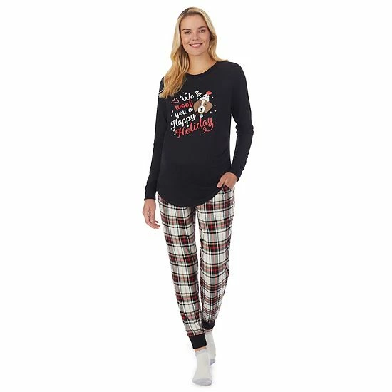 Maternity Cuddl Duds® 3-piece Sweater Knit Pajama Pants, Pajama Top & Socks Set Classic Plaid 5 Maternity Cuddl Duds® 3-piece Sweater Knit Pajama Pants, Pajama Top & Socks Set Classic Plaid - Image 5