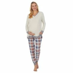Maternity Cuddl Duds® Sweater Knit V-Neck Pajama Top & Pajama Jogger Pants Set Aqua Gingham 5 Maternity Cuddl Duds® Sweater Knit V-Neck Pajama Top & Pajama Jogger Pants Set Aqua Gingham -Cuddl Duds shop unnamed file 2798