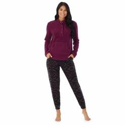 Women's Cuddl Duds Fleece Long Sleeve Pajama Top And Banded Bottom Pajama Pants Sleep Set Grey Oatmeal Plaid 7 Women's Cuddl Duds Fleece Long Sleeve Pajama Top And Banded Bottom Pajama Pants Sleep Set Grey Oatmeal Plaid -Cuddl Duds shop unnamed file 361