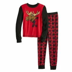 Boys 6-12 Cuddl Duds Top & Bottoms Pajama Set Red Gamer -Cuddl Duds shop unnamed file 367