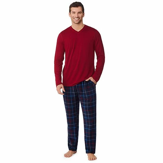 Men's Cuddl Duds® Cabin Fleece Pajama Set Navy Plaid 9 Men's Cuddl Duds® Cabin Fleece Pajama Set Navy Plaid - Image 9