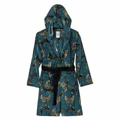 Boys 4-14 Cuddl Duds Hooded Robe Blue Plaid