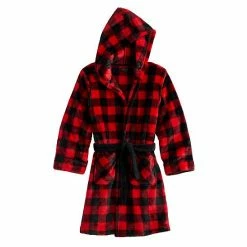 Boys 4-14 Cuddl Duds Hooded Robe Blue Plaid -Cuddl Duds shop unnamed file 407