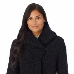 Women's Cuddl Duds Curly Sherpa Shawl-Collar Coat Black 14 Women's Cuddl Duds Curly Sherpa Shawl-Collar Coat Black -Cuddl Duds shop unnamed file 441