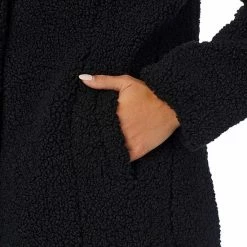 Women's Cuddl Duds Curly Sherpa Shawl-Collar Coat Black 16 Women's Cuddl Duds Curly Sherpa Shawl-Collar Coat Black -Cuddl Duds shop unnamed file 443