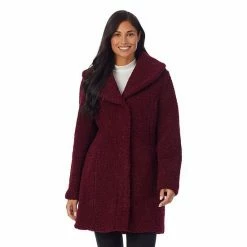 Women's Cuddl Duds Curly Sherpa Shawl-Collar Coat Black 21 Women's Cuddl Duds Curly Sherpa Shawl-Collar Coat Black -Cuddl Duds shop unnamed file 448