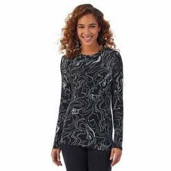 Women's Cuddl Duds® Softwear With Stretch Long Sleeve Crewneck Top Red Buffalo -Cuddl Duds shop unnamed file 46