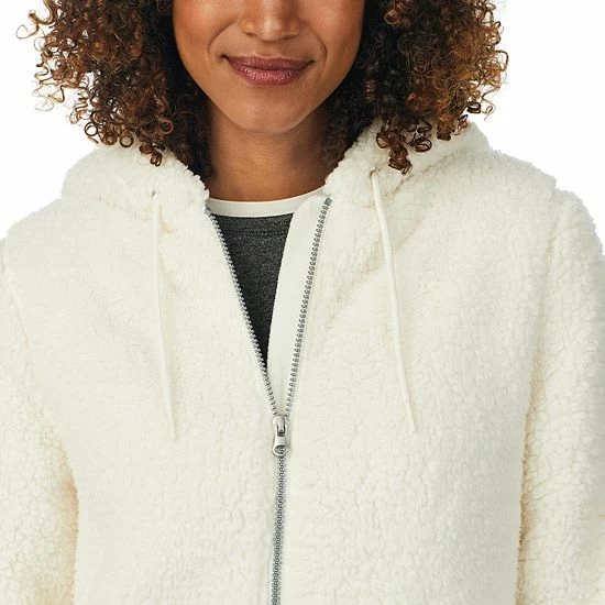 Women's Cuddl Duds Cozy Sherpa Hooded Anorak Jacket Sage 6 Women's Cuddl Duds Cozy Sherpa Hooded Anorak Jacket Sage - Image 6