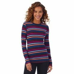 Women's Cuddl Duds® Softwear With Stretch Long Sleeve Crewneck Top Red Buffalo -Cuddl Duds shop unnamed file 47