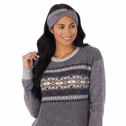 Petite Cuddl Duds 3-pc. Stretch Fleece Long Sleeve Pajama Top, Pajama Pants & Headband Set Multi Blue Southwester -Cuddl Duds shop unnamed file 475