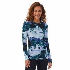 Women's Cuddl Duds® Softwear With Stretch Long Sleeve Crewneck Top Red Buffalo -Cuddl Duds shop unnamed file 48