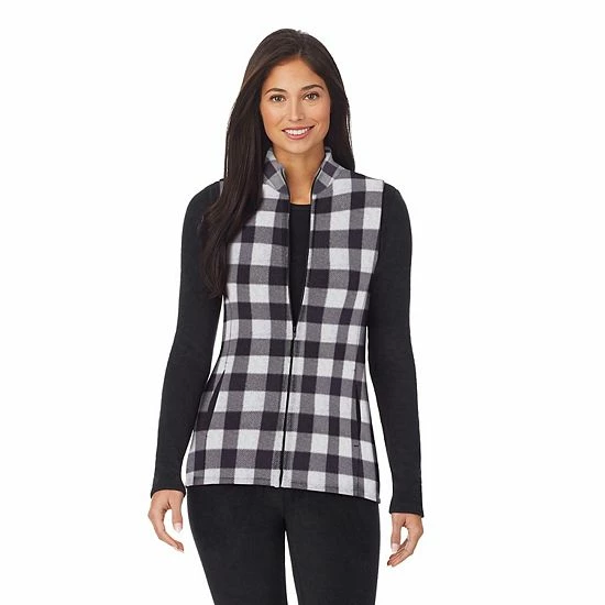 Women's Cuddl Duds® Fleecewear With Stretch Full Zippered Vest Charcoal Heather 9 Women's Cuddl Duds® Fleecewear With Stretch Full Zippered Vest Charcoal Heather - Image 9