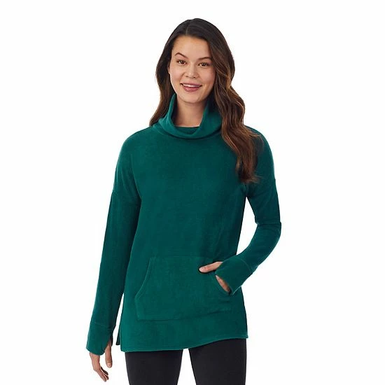 Women's Cuddl Duds® Fleecewear With Stretch Long Sleeve Tunic Top Viridian Green 5 Women's Cuddl Duds® Fleecewear With Stretch Long Sleeve Tunic Top Viridian Green - Image 5