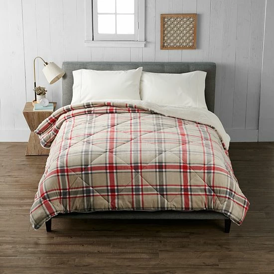 Cuddl Duds® Cozy Soft Comforter Red Ivory 7 Cuddl Duds® Cozy Soft Comforter Red Ivory - Image 7