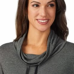 Women's Cuddl Duds® Ultra Cozy Long Sleeve Cowlneck Tunic Top Cloud Blue Heather -Cuddl Duds shop unnamed file 556
