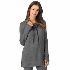 Women's Cuddl Duds® Ultra Cozy Long Sleeve Cowlneck Tunic Top Cloud Blue Heather -Cuddl Duds shop unnamed file 562