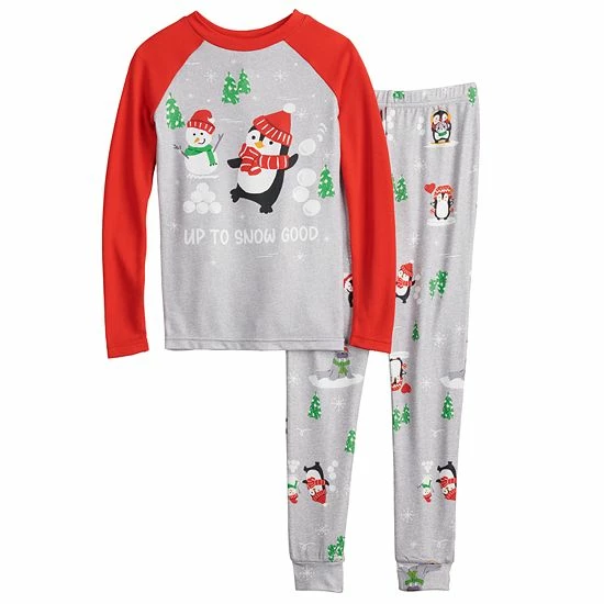Boys 4-14 Jammies For Your Families® Penguin & Friends Raglan Pajama Set By Cuddl Duds® 1 Boys 4-14 Jammies For Your Families® Penguin & Friends Raglan Pajama Set By Cuddl Duds®